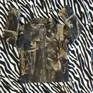 Little boy camouflauge Columbia fleece zip up